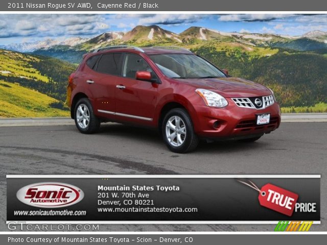 2011 Nissan Rogue SV AWD in Cayenne Red