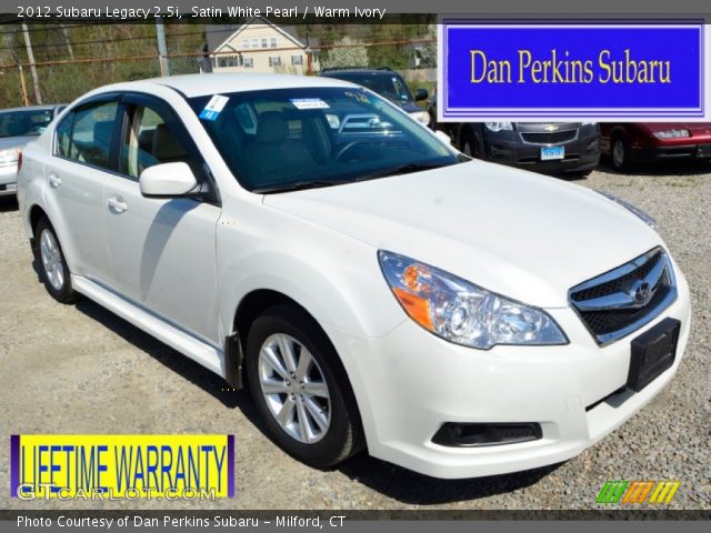 2012 Subaru Legacy 2.5i in Satin White Pearl