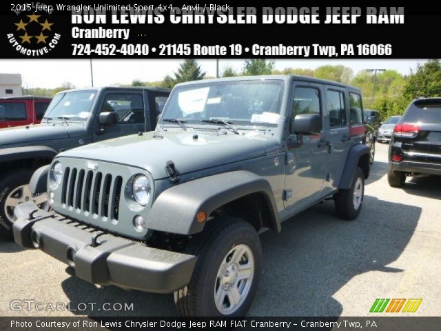 2015 Jeep Wrangler Unlimited Sport 4x4 in Anvil