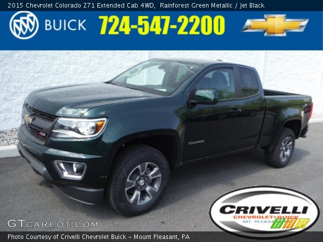 2015 Chevrolet Colorado Z71 Extended Cab 4WD in Rainforest Green Metallic