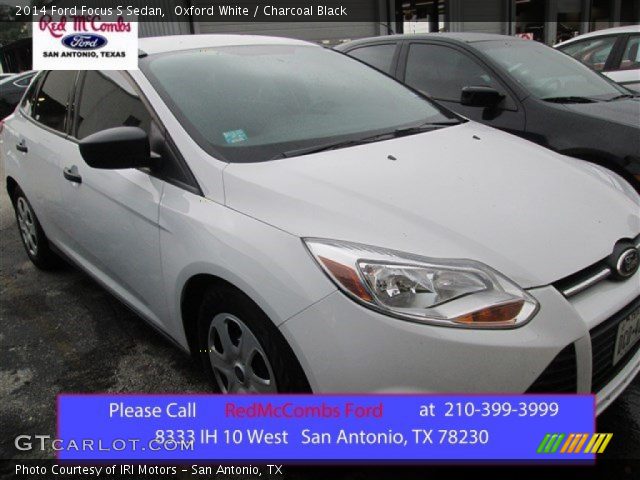 2014 Ford Focus S Sedan in Oxford White
