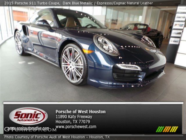 2015 Porsche 911 Turbo Coupe in Dark Blue Metallic