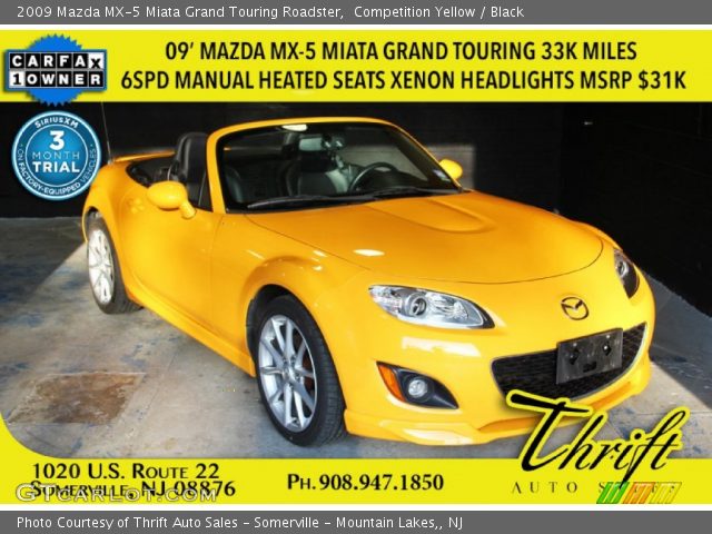 2009 Mazda MX-5 Miata Grand Touring Roadster in Competition Yellow