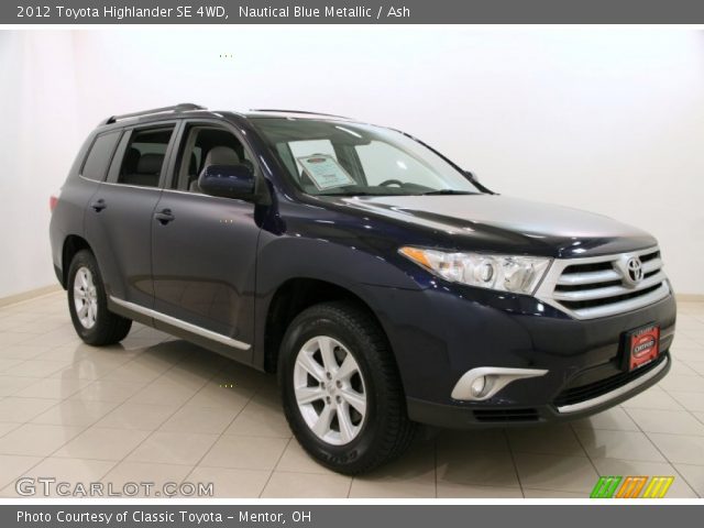 2012 Toyota Highlander SE 4WD in Nautical Blue Metallic