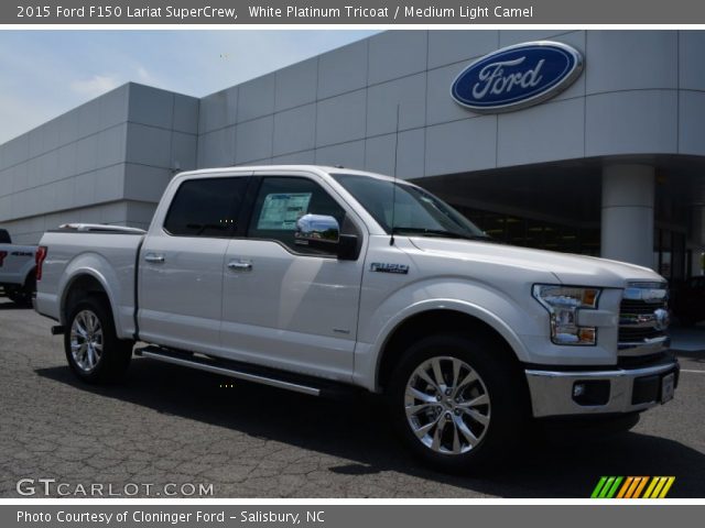 2015 Ford F150 Lariat SuperCrew in White Platinum Tricoat