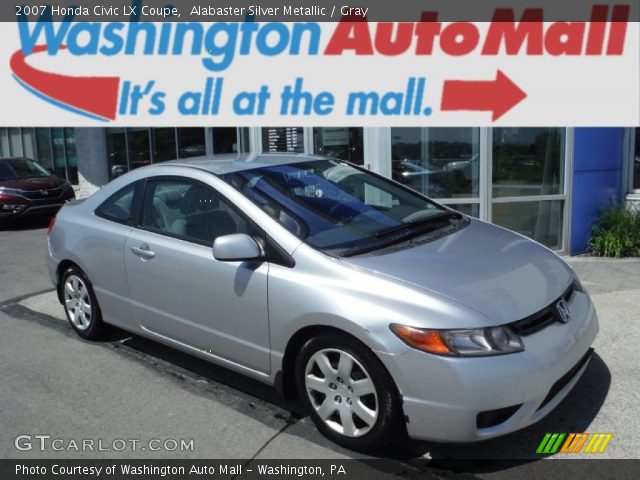 2007 Honda Civic LX Coupe in Alabaster Silver Metallic