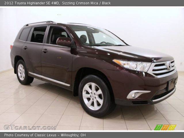 2012 Toyota Highlander SE 4WD in Sizzling Crimson Mica