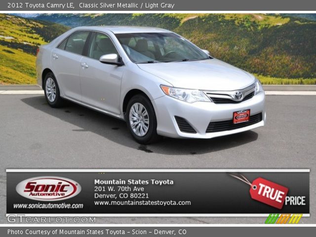 2012 Toyota Camry LE in Classic Silver Metallic
