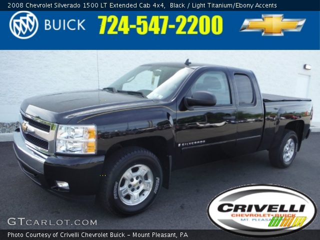 2008 Chevrolet Silverado 1500 LT Extended Cab 4x4 in Black