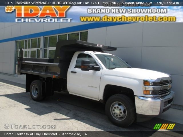 2015 Chevrolet Silverado 3500HD WT Regular Cab 4x4 Dump Truck in Summit White