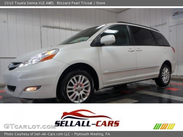 2010 Toyota Sienna XLE AWD in Blizzard Pearl Tricoat