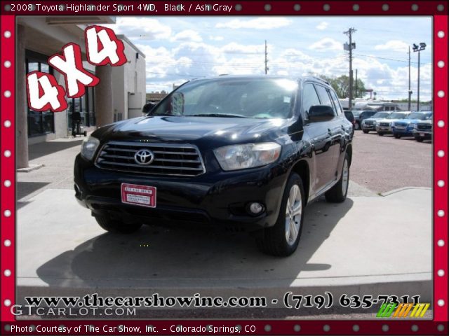 2008 Toyota Highlander Sport 4WD in Black