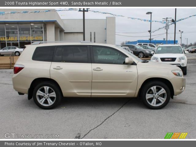 2008 Toyota Highlander Sport 4WD in Sandy Beach Metallic