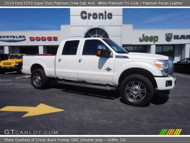 2014 Ford F250 Super Duty Platinum Crew Cab 4x4 in White Platinum Tri-Coat