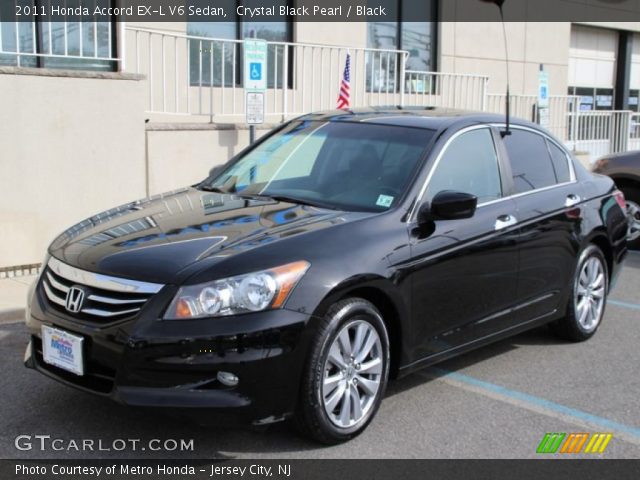 Crystal Black Pearl 2011 Honda Accord Ex L V6 Sedan