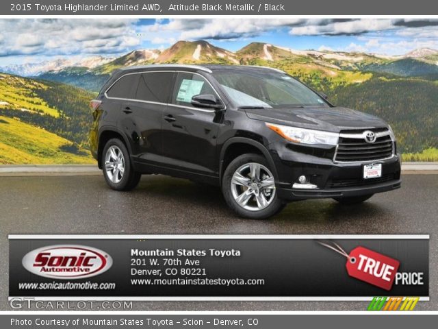 2015 Toyota Highlander Limited AWD in Attitude Black Metallic