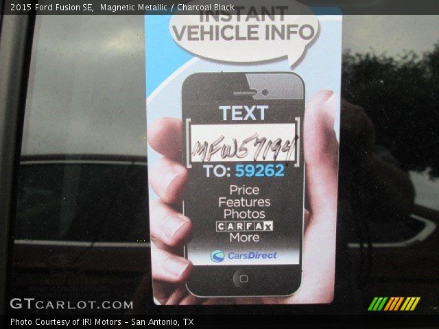 2015 Ford Fusion SE in Magnetic Metallic