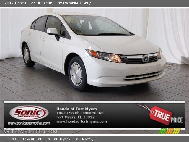 2012 Honda Civic HF Sedan in Taffeta White