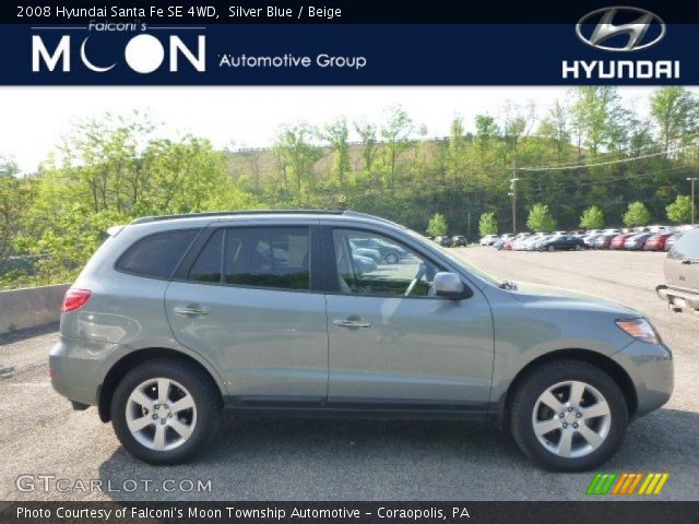 2008 Hyundai Santa Fe SE 4WD in Silver Blue