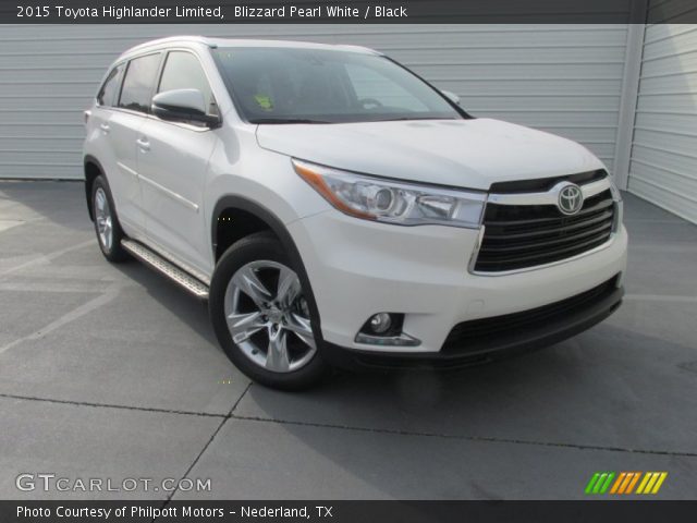 2015 Toyota Highlander Limited in Blizzard Pearl White