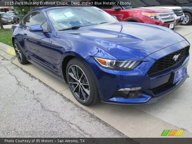 2015 Ford Mustang EcoBoost Coupe in Deep Impact Blue Metallic