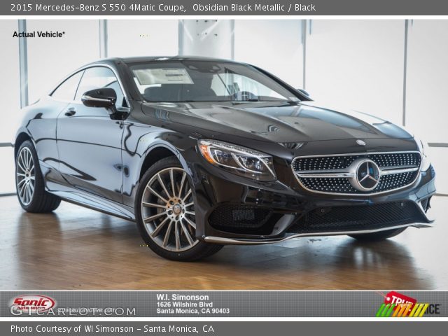 2015 Mercedes-Benz S 550 4Matic Coupe in Obsidian Black Metallic