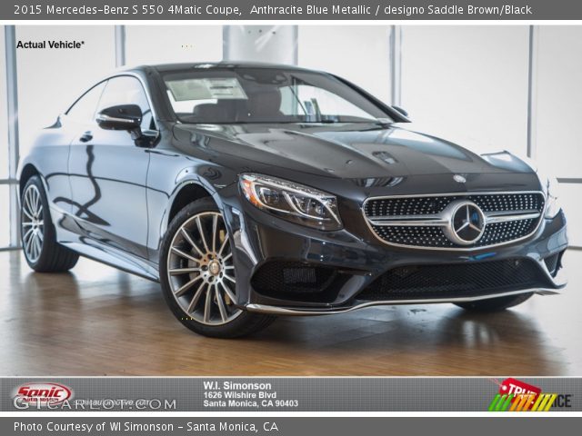 2015 Mercedes-Benz S 550 4Matic Coupe in Anthracite Blue Metallic