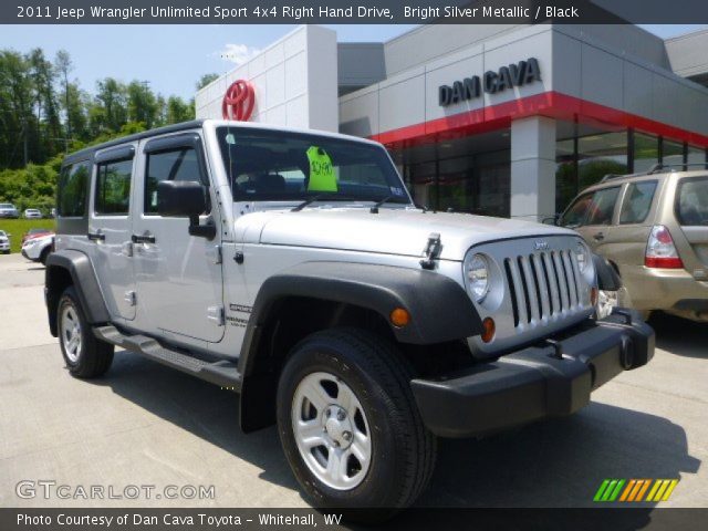 2011 Jeep Wrangler Unlimited Sport 4x4 Right Hand Drive in Bright Silver Metallic