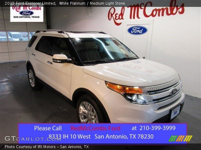 2015 Ford Explorer Limited in White Platinum