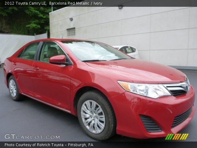 2012 Toyota Camry LE in Barcelona Red Metallic