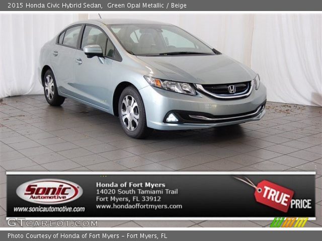 2015 Honda Civic Hybrid Sedan in Green Opal Metallic