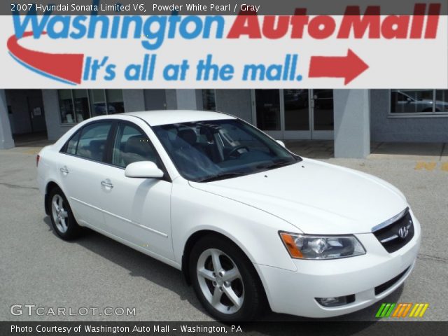 2007 Hyundai Sonata Limited V6 in Powder White Pearl