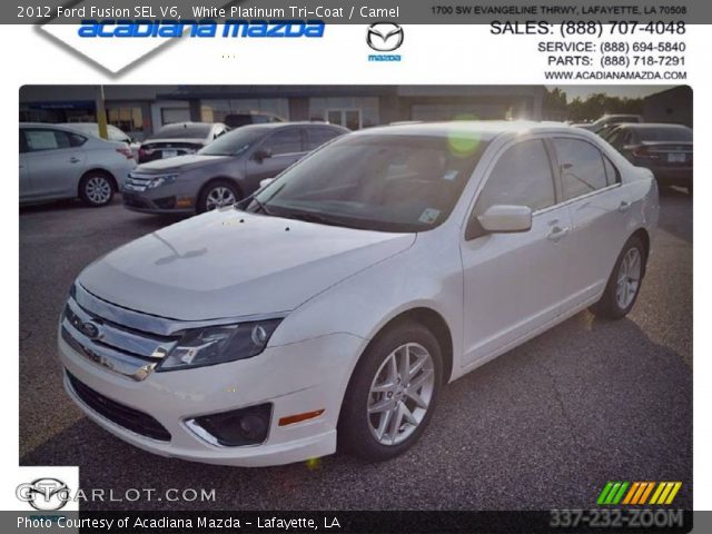 2012 Ford Fusion SEL V6 in White Platinum Tri-Coat