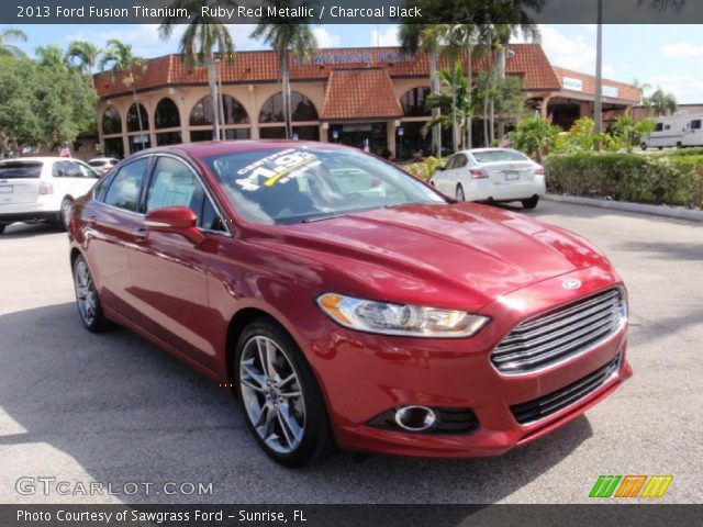 2013 Ford Fusion Titanium in Ruby Red Metallic