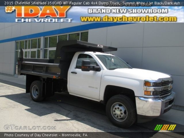 2015 Chevrolet Silverado 3500HD WT Regular Cab 4x4 Dump Truck in Summit White