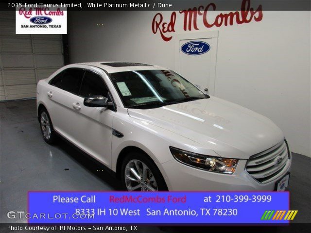 2015 Ford Taurus Limited in White Platinum Metallic