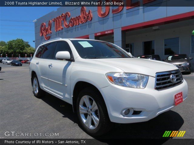 2008 Toyota Highlander Limited in Blizzard White Pearl