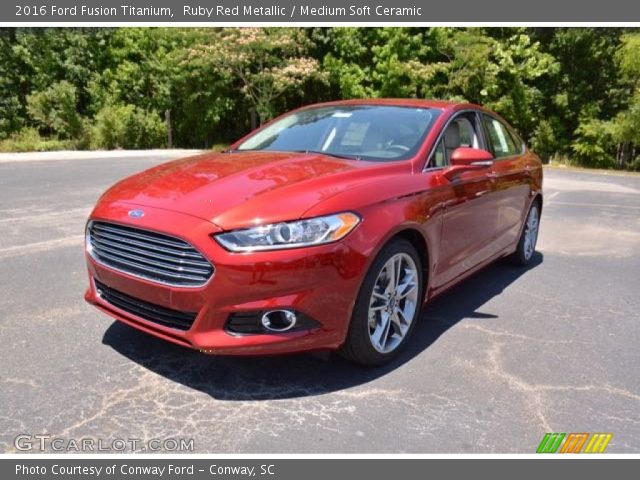 2016 Ford Fusion Titanium in Ruby Red Metallic