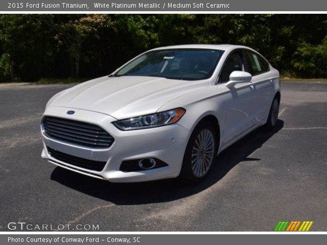 2015 Ford Fusion Titanium in White Platinum Metallic
