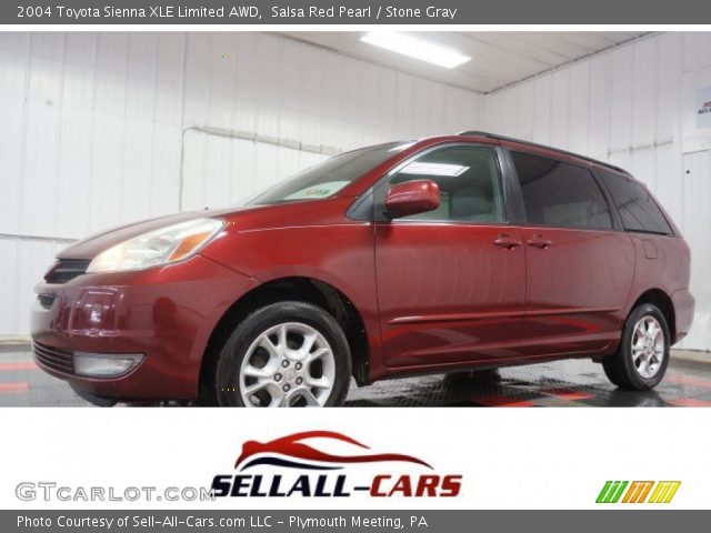 2004 Toyota Sienna XLE Limited AWD in Salsa Red Pearl