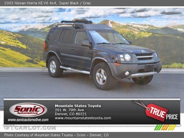 2003 Nissan Xterra XE V6 4x4 in Super Black