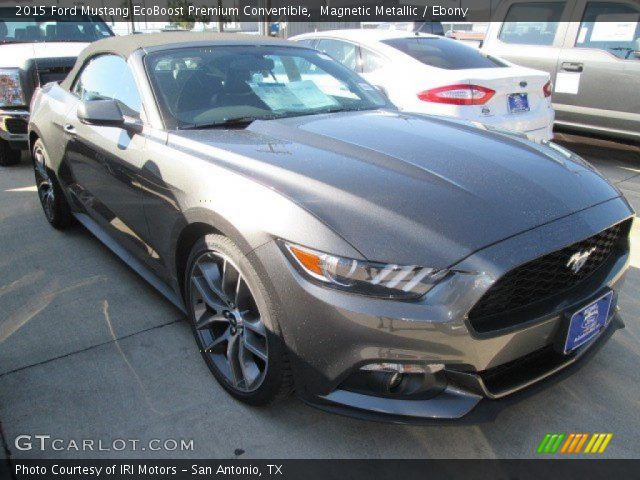 2015 Ford Mustang EcoBoost Premium Convertible in Magnetic Metallic