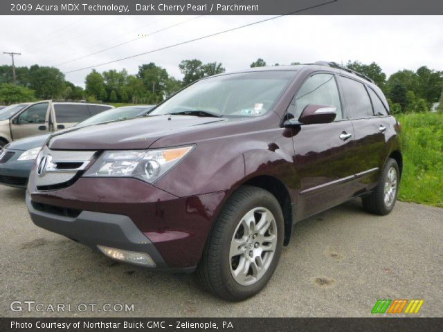 2009 Acura MDX Technology in Dark Cherry Pearl