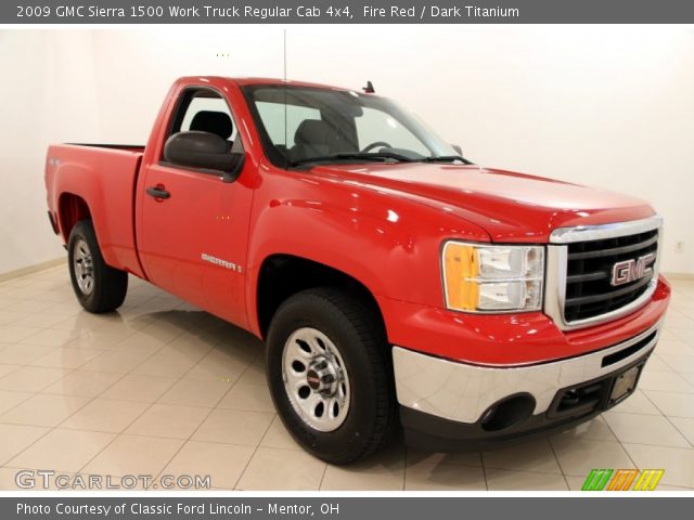 2009 GMC Sierra 1500 Work Truck Regular Cab 4x4 in Fire Red