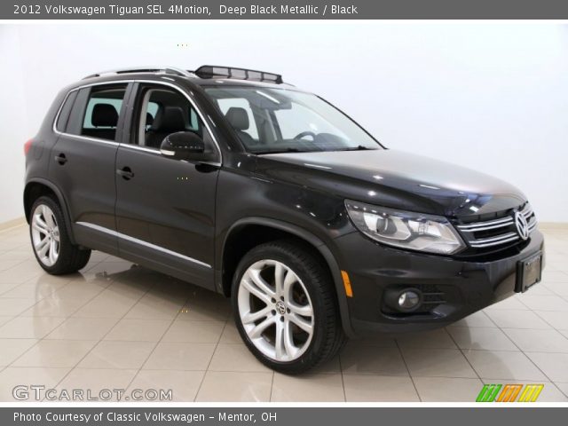 2012 Volkswagen Tiguan SEL 4Motion in Deep Black Metallic