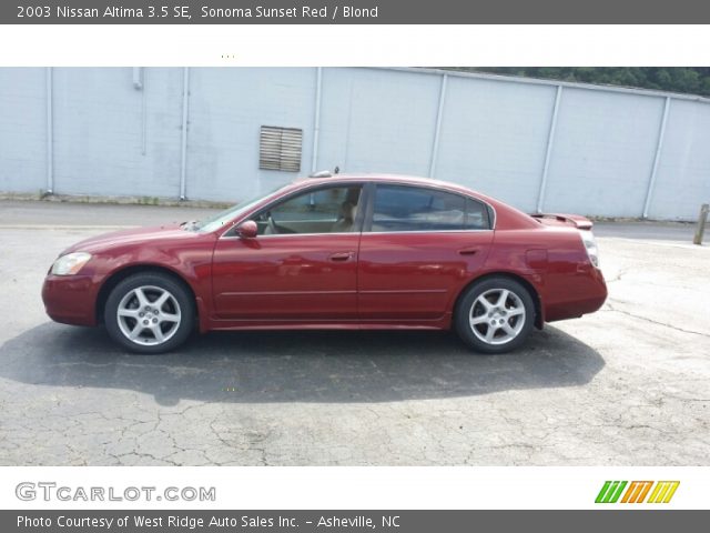 2003 Nissan Altima 3.5 SE in Sonoma Sunset Red