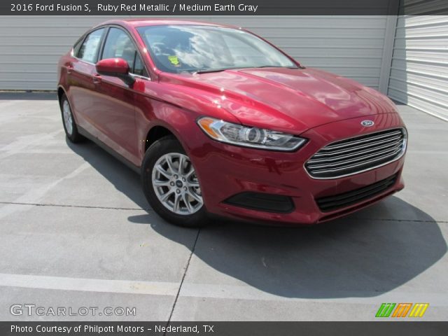 2016 Ford Fusion S in Ruby Red Metallic