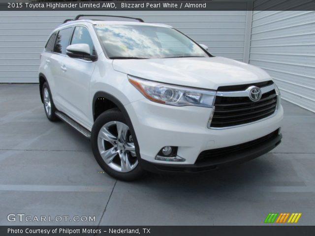 2015 Toyota Highlander Limited AWD in Blizzard Pearl White