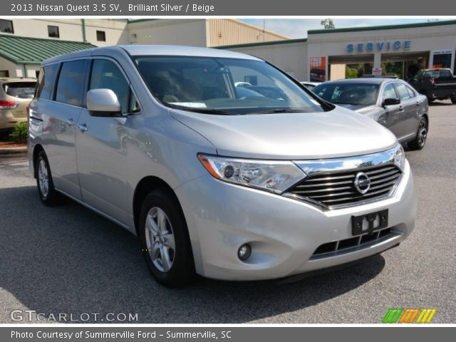 2013 Nissan Quest 3.5 SV in Brilliant Silver