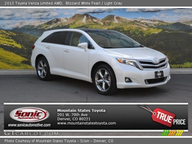 2013 Toyota Venza Limited AWD in Blizzard White Pearl